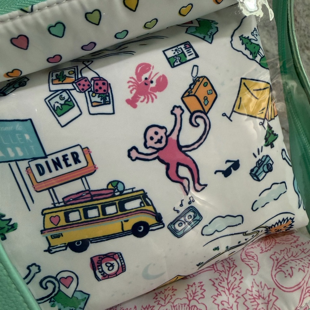 Roller Rabbit Roadtrip Cosmetic Bags Set - NWT & In-Hand - Picture 3 of 3